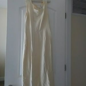 Caren Desiree cream sleeveless ankle dress